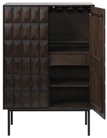 Sötétbarna szekrény 90x130 cm Latina – Unique Furniture