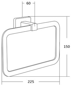 Mexen tartozékok, ASIS törölközőtartó, króm, 7017632-00