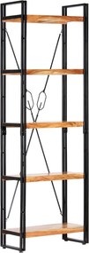 vidaXL 5 szintes tömör akácfa könyvespolc 60 x 30 x 180 cm