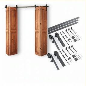 Tolóajtó rendszer 2 szárnyú összecsukható 3 m, Harmonika