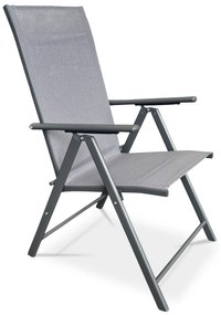 Autronic Kerti szék, fém, textil, szürke, AZC-S1116 SZÜRKE
