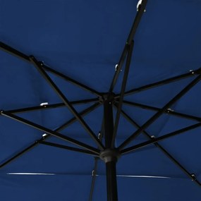 3 szintes azúrkék napernyő alumíniumrúddal 2,5 x 2,5 m