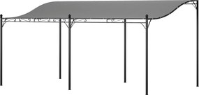 Outsunny Falra Támaszkodó Pergola Tetővel, Vízálló Napernyő, Önálló Kertpavilon, Terasz Árnyék 3x5x2.5 m Sötétszürke | Aosom