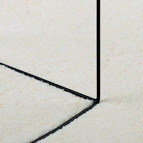 OVIEDO krémszínű rövid szálú szőnyeg 200 x 200 cm