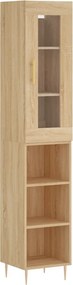 vidaXL sonoma tölgy szerelt fa magasszekrény 34,5x34x180 cm