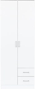 Miami gardróbszekrény 80x205 cm fehér-fehér