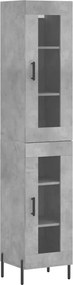 vidaXL betonszürke szerelt fa magasszekrény 34,5x34x180 cm