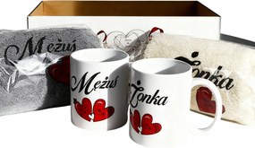 Esküvői bögre törölköző szett ajándék gravírozás születésnapi ajándék