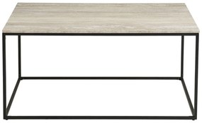 Fekete-bézs dohányzóasztal kő dekorral 60x90 cm Vita – House Nordic