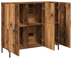antik fa színű szerelt fa tálalószekrény 90 x 34 x 80 cm