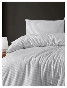 Világosszürke kétszemélyes hosszabbított ágyneműhuzat lepedővel, négyrészes 200x220 cm – Mila Home