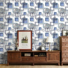 Öntapadós fali tapéta bútorra Kék 44,5 cm x 10 m