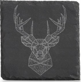 Kő alátét x4 dekoratív Ajándék vadásznak art line Szarvas