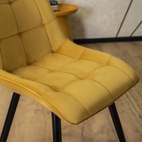 Mustársárga Bársony Étkezőszék RIO