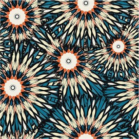 Dekoratív fotótapéta Falra Könnyű összeszerelés Virágos energia 250x250 Ragasztó