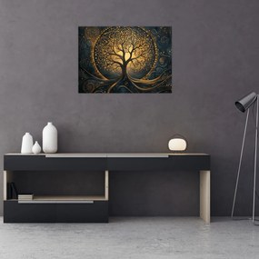 Kép – Arany aurájú fa (70x50 cm)