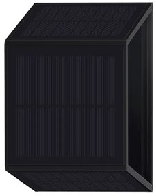 LED Napelemes fali lámpa WINGS LED/2W/1300 mAh 3,7V 6000K IP54 fekete