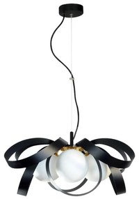 Zuma Line 1139 - Csillár zsinóron NELA FLAT 4xE14/40W/230V fekete