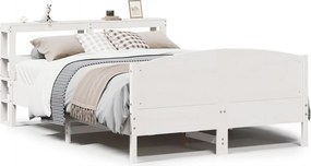 vidaXL fehér tömör fenyőfa ágy matrac nélkül 120 x 200 cm