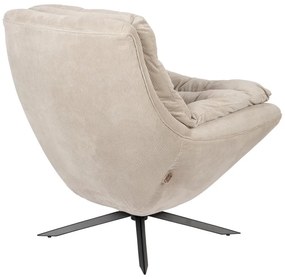 Fehér bársony fotel Vince – Dutchbone