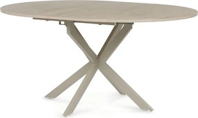Jídelní stůl rozkládací 120-160x120 cm, melamin, travertin, DT-I1120 TRV