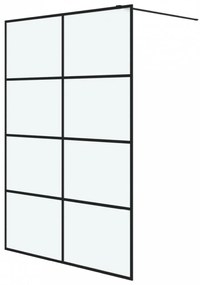 Fekete esg tejüveg zuhanyfal 140x195 cm