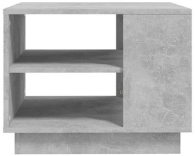 Betonszürke szerelt fa dohányzóasztal 55x55x43 cm