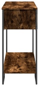 füstös tölgy színű szerelt fa tálalóasztal 100x35x74,5 cm