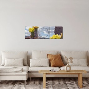 Fügekaktusz képe (órával) (90x30 cm)