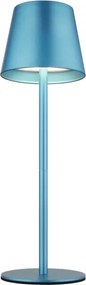 Globo 58488BL-LED VANNIE, fényerőszabályozható érintésvezérelt tölthető kültéri asztali lámpa 3W/5V IP54 1800mAh kék