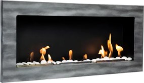 Easy M Open Patina Szürke biokandalló (40 x 90 x 12 cm)