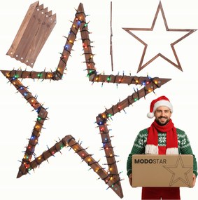 Karácsonyi függesztett csillag könnyen összecsukható ModoStar 139cm Impregnáló öko