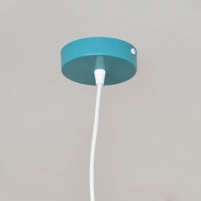 Gyerek csillár zsinóron STARS 1xE27/15W/230V türkiz/fehér