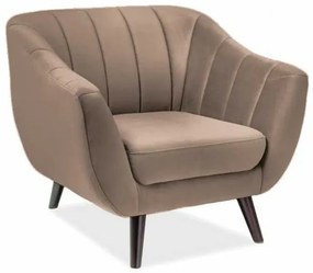Elite Velvet fotel, világos barna