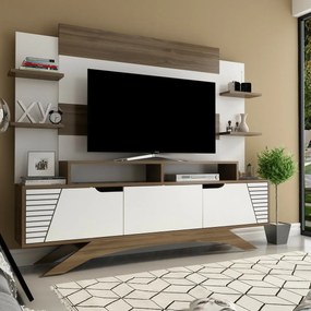 Deparo Walnut and White TV-fal