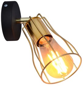 Fali spotlámpa TUBE 1xGU10/15W/230V arany/fekete