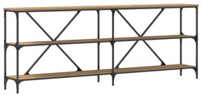 Konzolasztal Artisan Tölgy 200x30x75 cm Műanyag Fa és Acél