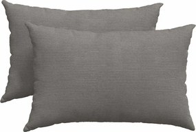 vidaXL Kanapé párnák 2 pcs Világosszürke 60 x 40 cm Bársonyos szövet