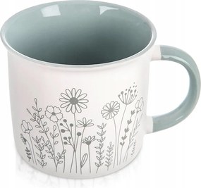 Porcelán bögre meleg italokhoz hideg kávé tea gyógynövények 400 ml