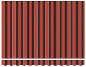 narancssárga-barna automata behúzható napellenző 3 x 2,5 m