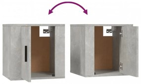 2 db betonszürke fali TV-szekrény 40x34,5x40 cm