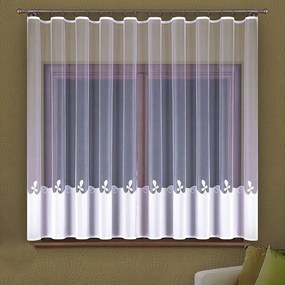 Zsakkard Függöny Szalaggal, Minta Alul, 400x180