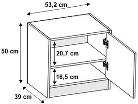 ROJ 11 Plus Előszobafal 106,4cm, Arany Tölgy