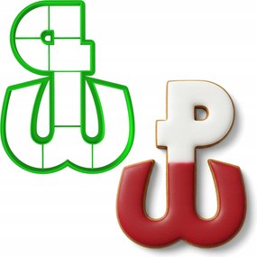 Mézeskalács lyukasztó hazafias Pw Lengyel Harcos 12,5cm