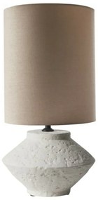 Billdal/Liddy asztali lámpa, bézs lámpaernyő, fehér terrakotta talp
