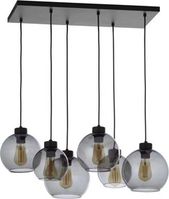 TK LIGHTING 2833 CUBUS Többágú Függesztett Lámpa Fekete, Grafit E27 IP20