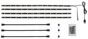 Brilo - 3m LED RGBW színes, dimmelhető TV szalag, 2,5W, USB, távirányító