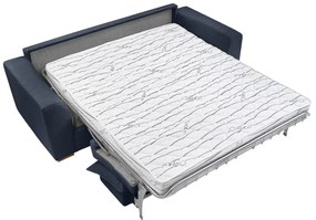 Sötétkék kordbársony kinyitható kanapé 225 cm Augustin – Bobochic Paris