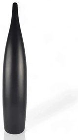 70 cm-es matt fekete kerámia váza