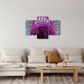 Absztrakt kép - lila ágak (90x60 cm)